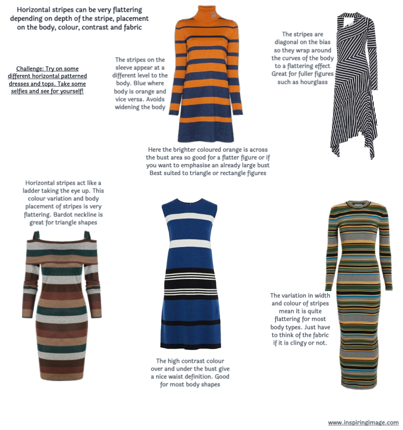 How to wear stripes that are horizontal or diagonal
