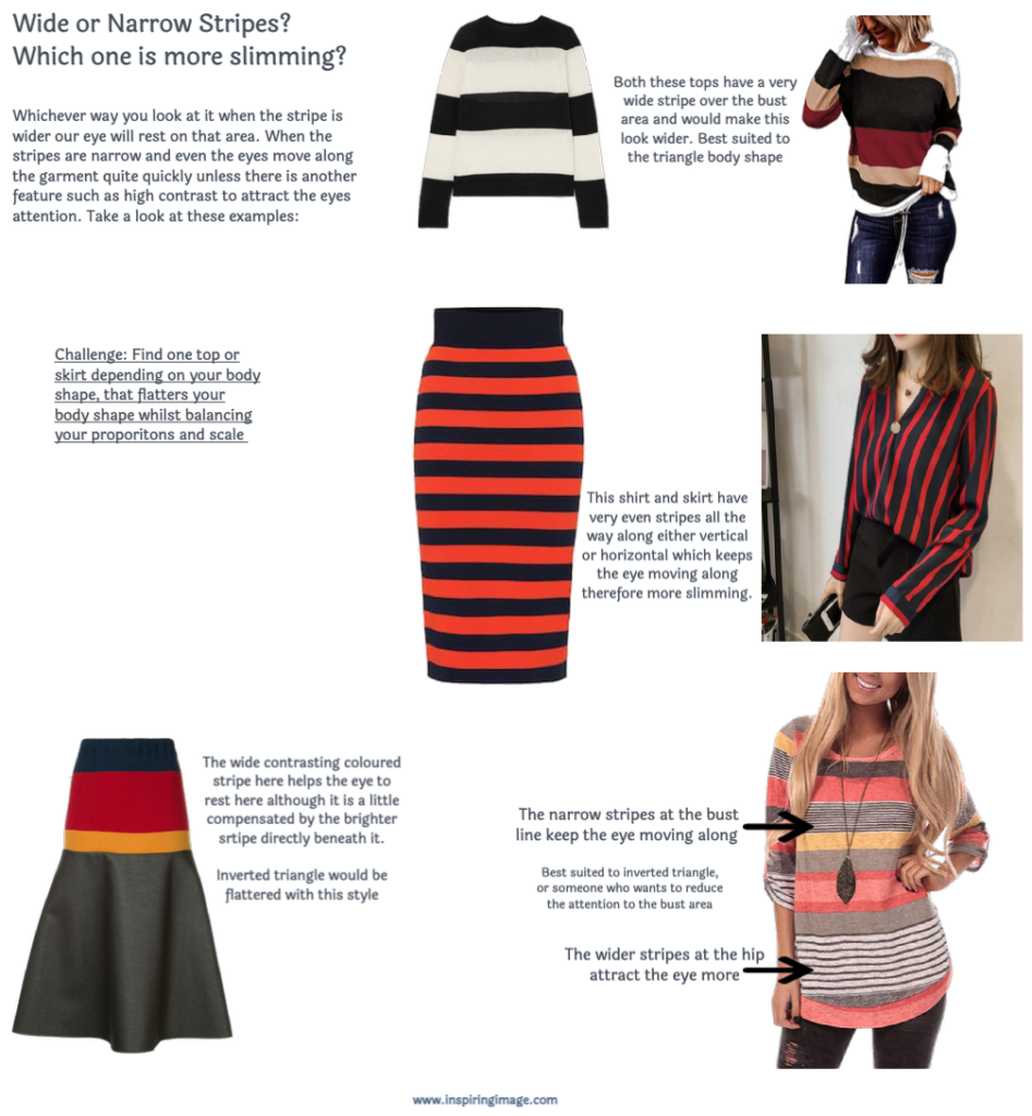 How to wear stripes that appear more slimming