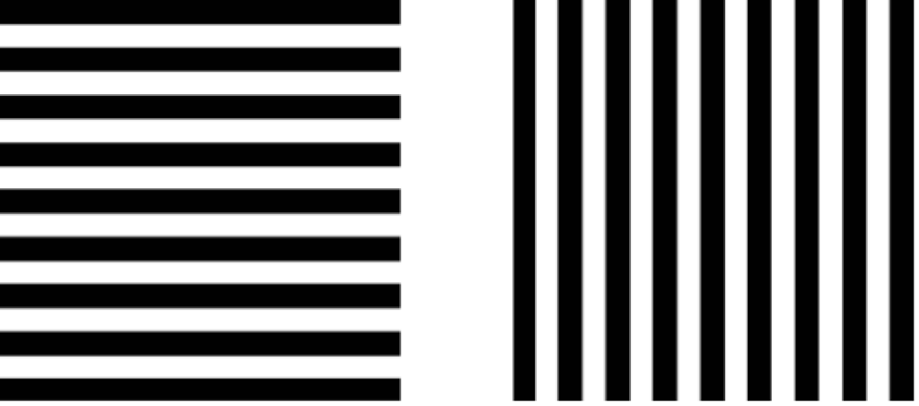How to wear stripes: The Helmholtz Illusion of Stripes